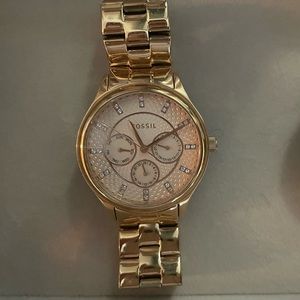 Rose Gold Womens Fossil Analog Watch